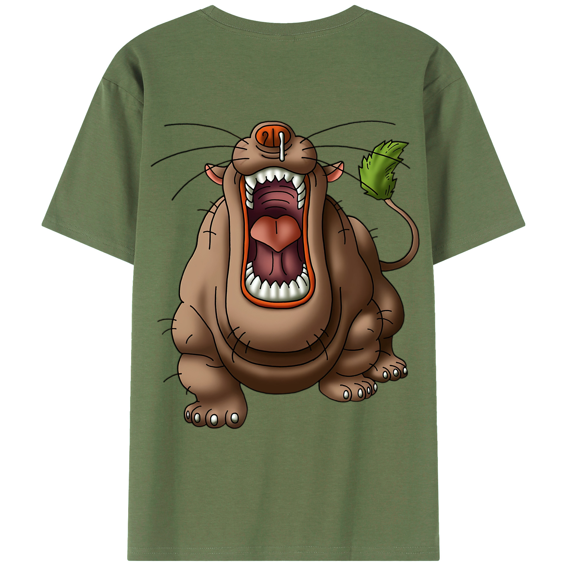 （画像用） ドラゴンクエスト Doragon Kuesuto Dragon Quest 綿100％ メンズ半袖Tシャツ（バックプリント） 通気性